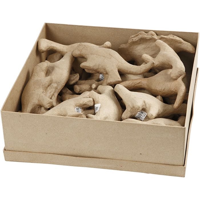 Dinosaurussen, H: 9-12,5 cm, B: 4,5+5,5 cm, 21stuk/ 1 doos