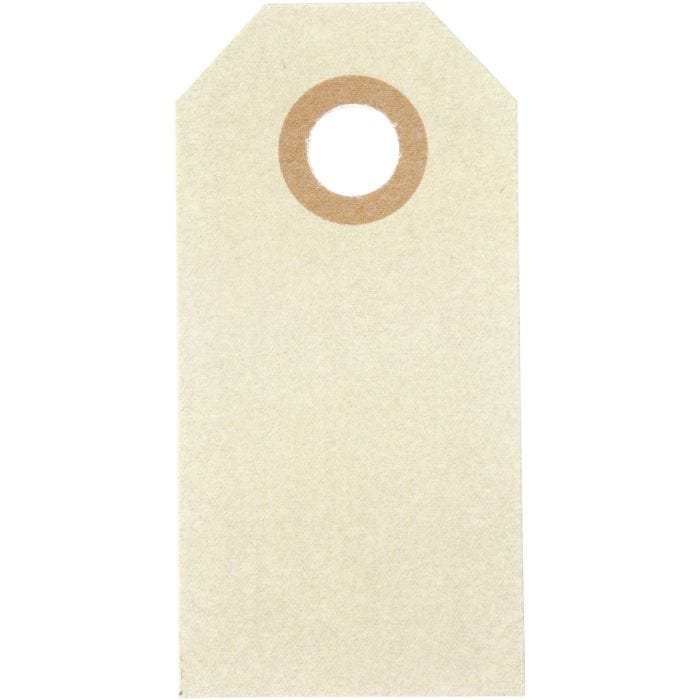 Manilla-labels, afm 3x6 cm, 250 gr, crème, 30stuk/ 1 doos
