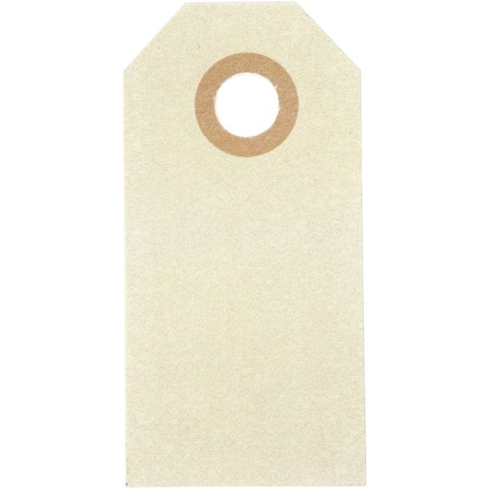 Manilla-labels, afm 3x6 cm, 250 gr, crème, 1000stuk/ 1 doos
