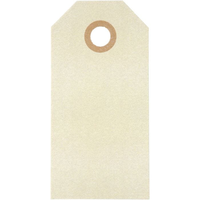 Manilla-labels, afm 4x8 cm, 250 gr, crème, 1000stuk/ 1 doos
