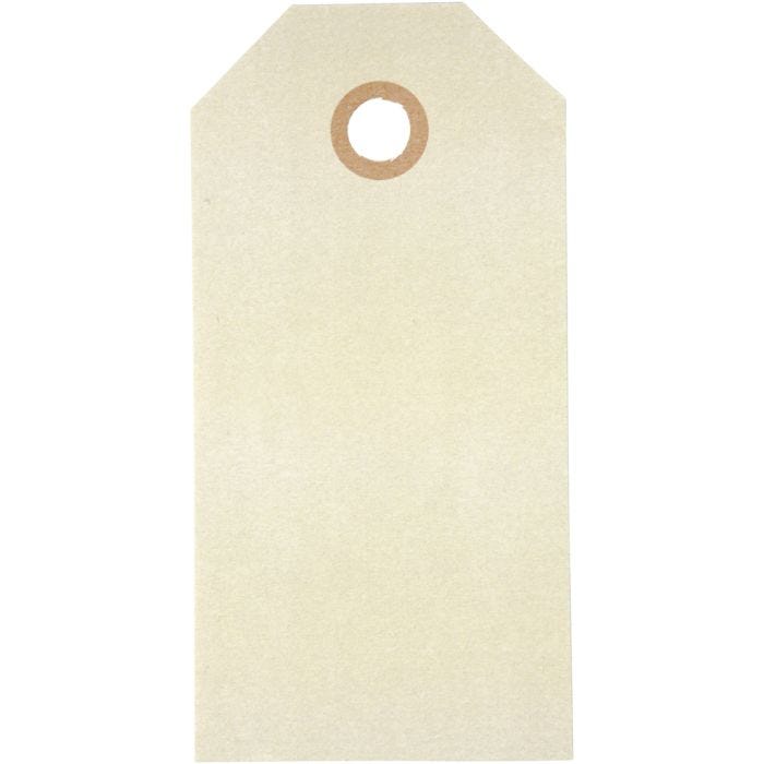 Manilla-labels, afm 5x10 cm, 250 gr, crème, 20 stuk/ 1 doos