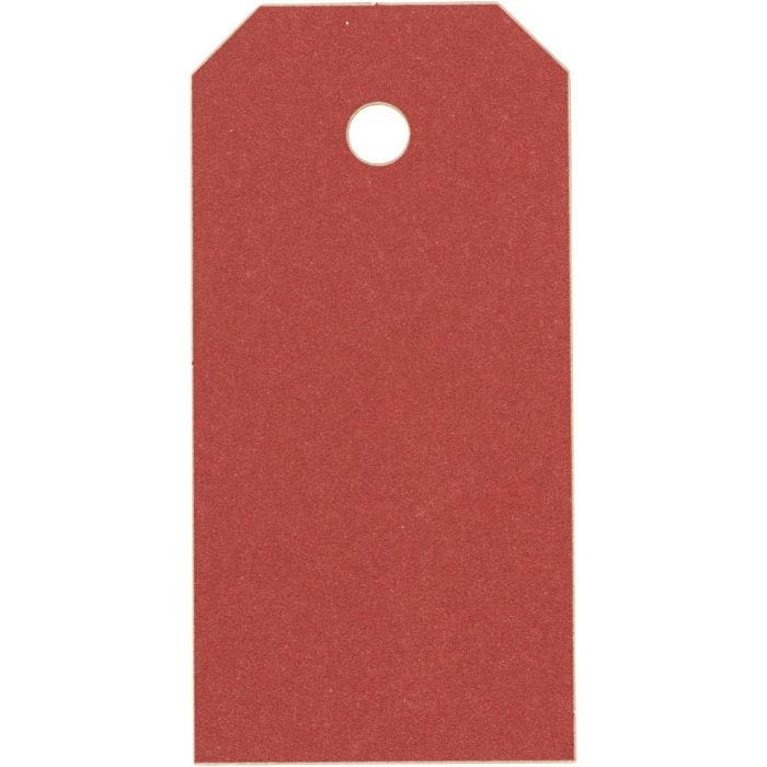 Manilla-labels, afm 4x8 cm, 250 gr, rood, 1000 stuk/ 1 doos