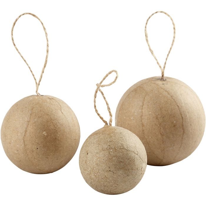 Ornamenten, 4+5+6 cm, 6stuk/ 1 doos