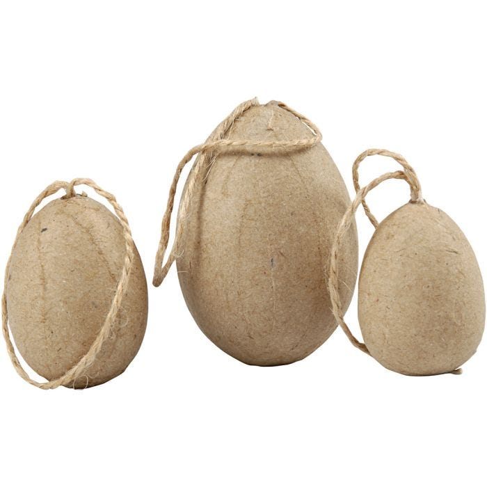 Eieren, 3+4+5 cm, 6stuk/ 1 doos