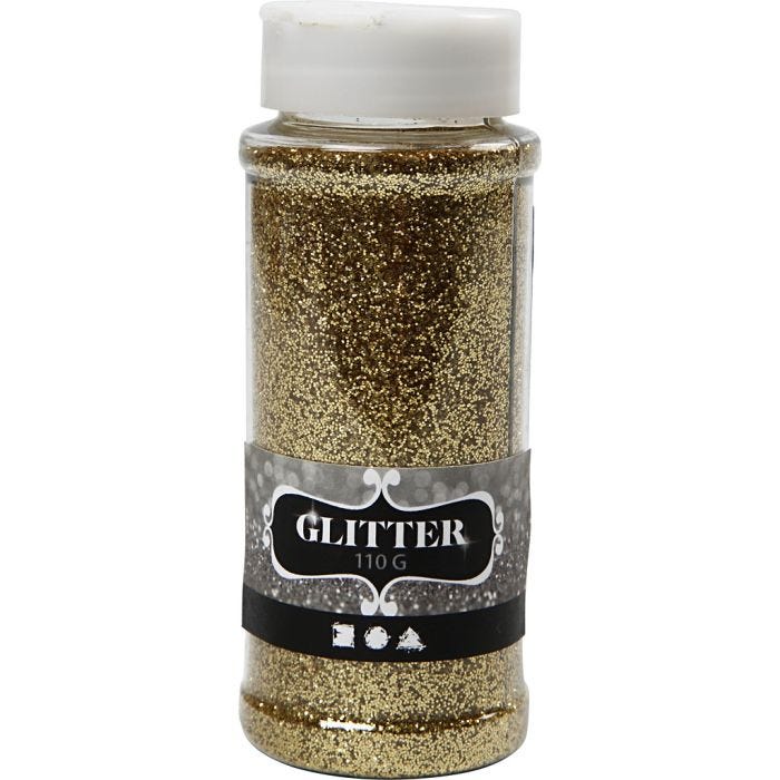 Glitter, goud, 110 gr/ 1 Doosje