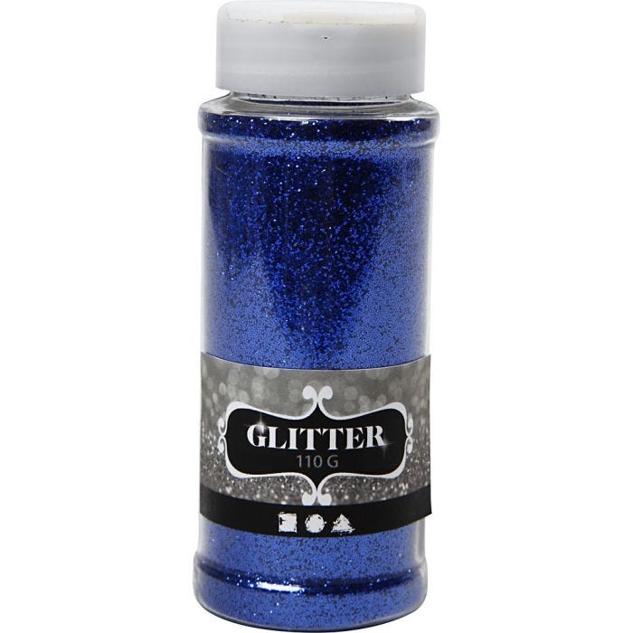 Glitter, blauw, 110gr/ 1 Doosje