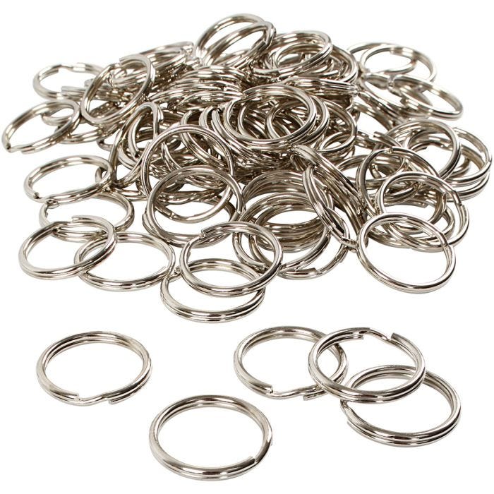 Sleutelhangers, d 25 mm, 100 stuk/ 1 doos