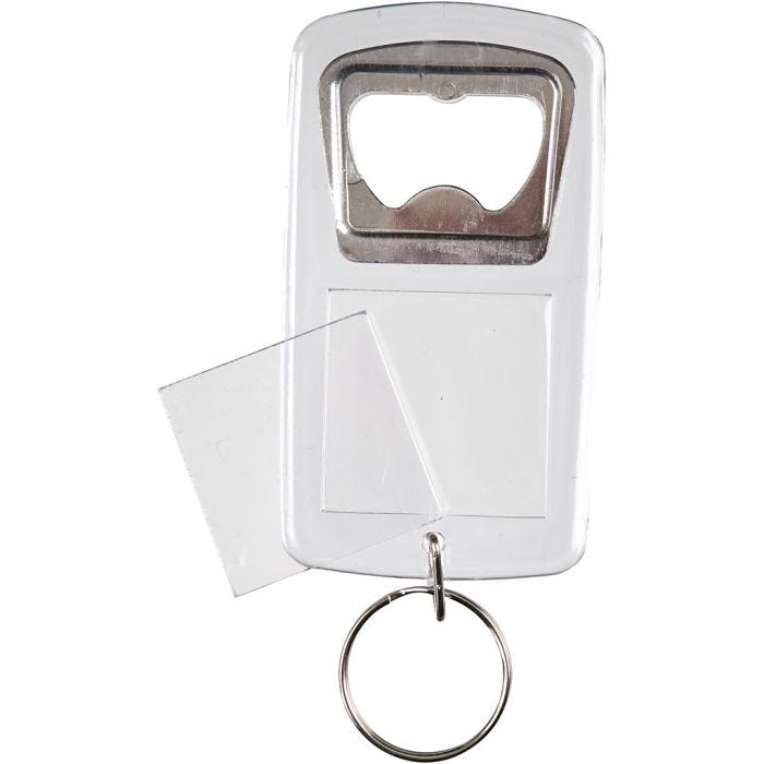 Sleutelhanger met flessenopener, 8x4,5x0,5 cm, 5stuk/ 1 doos