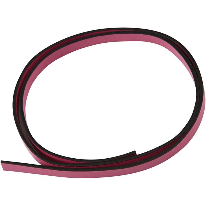 Band van Imitatie Leer, B: 10 mm, dikte 3 mm, roze, 1m/ 1 doos