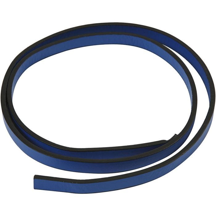 Band van Imitatie Leer, B: 10 mm, dikte 3 mm, blauw, 1m/ 1 doos