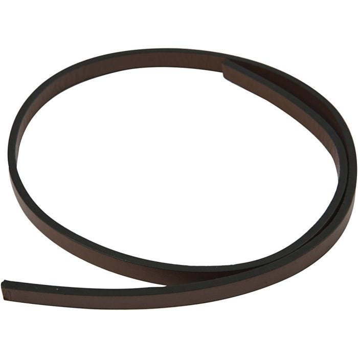 Band van Imitatie Leer, B: 10 mm, dikte 3 mm, bruin, 1m/ 1 doos
