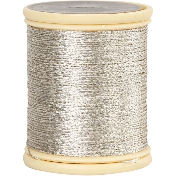 DMC metallic draad, 0,36 mm, zilver, 40m/ 1 rol
