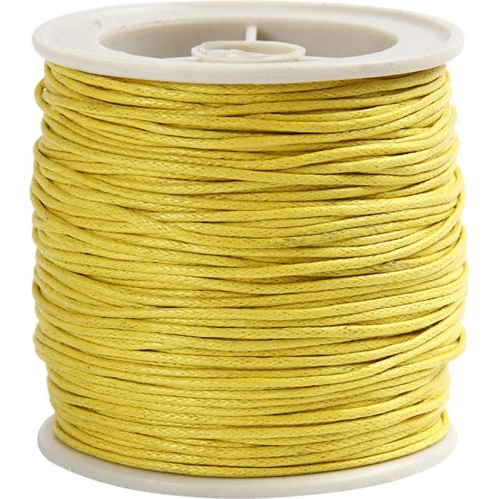 Katoenkoord, dikte 1 mm, geel, 40 m/ 1 rol