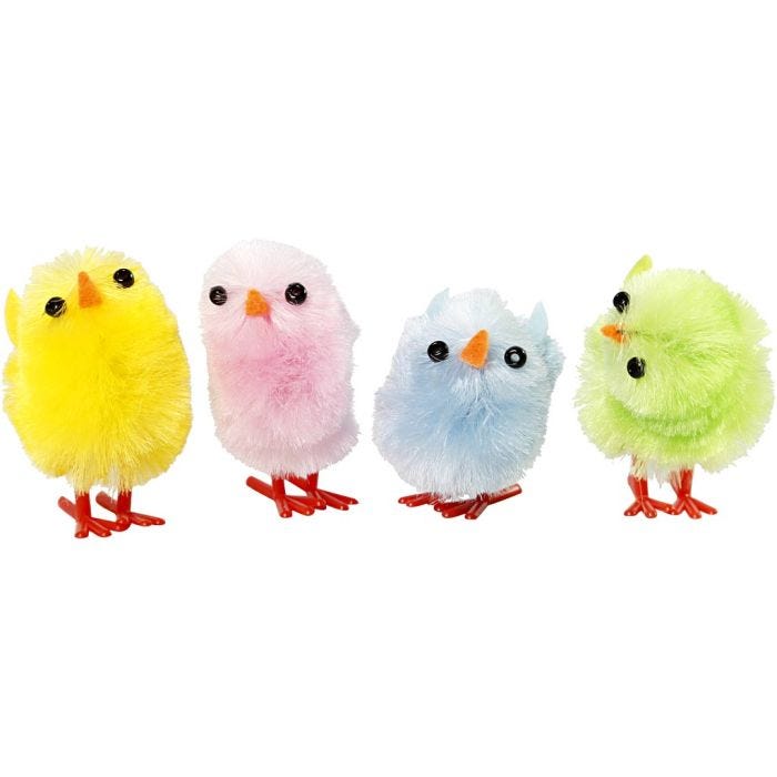 Paaskuikens, 30 mm, pastelkleuren, 12stuk/ 1 doos