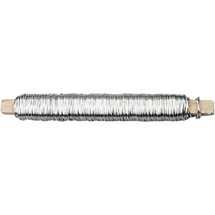 Bloemendraad, dikte 0,6 mm, zilver, 10x100 gr, 10x50m/ 1 doos