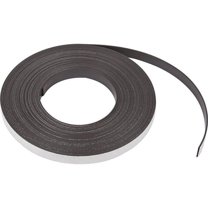 Magneetstrip, 12,5 mm, 1,5 mm, 10m/ 1 doos