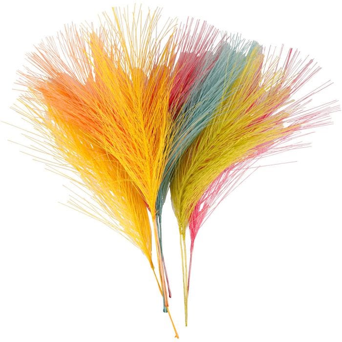 Kunstveren, L: 15 cm, B: 8 cm, diverse kleuren, 10 stuk/ 1 doos