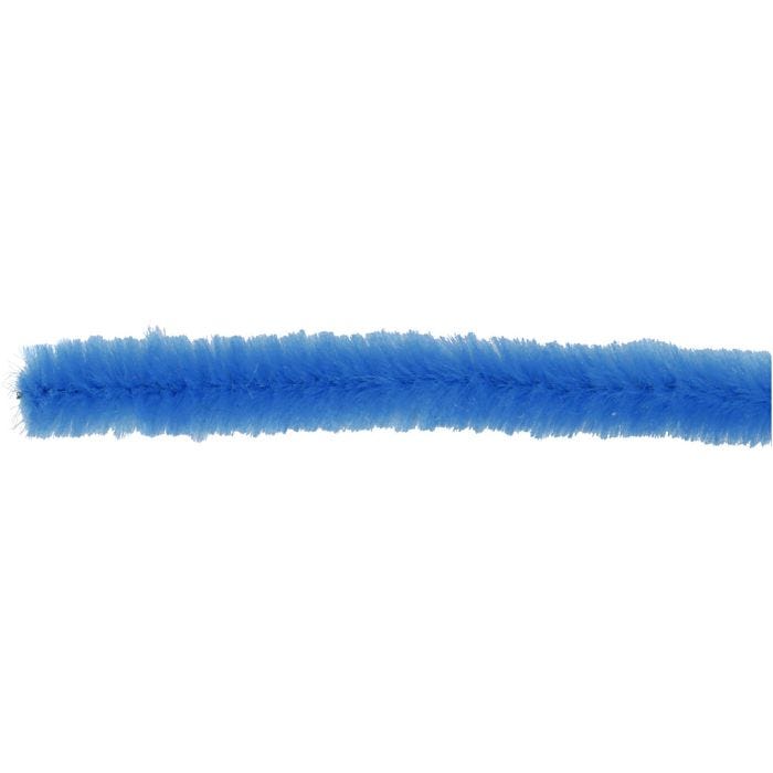 Chenille, L: 30 cm, dikte 15 mm, donkerblauw, 15 stuk/ 1 doos