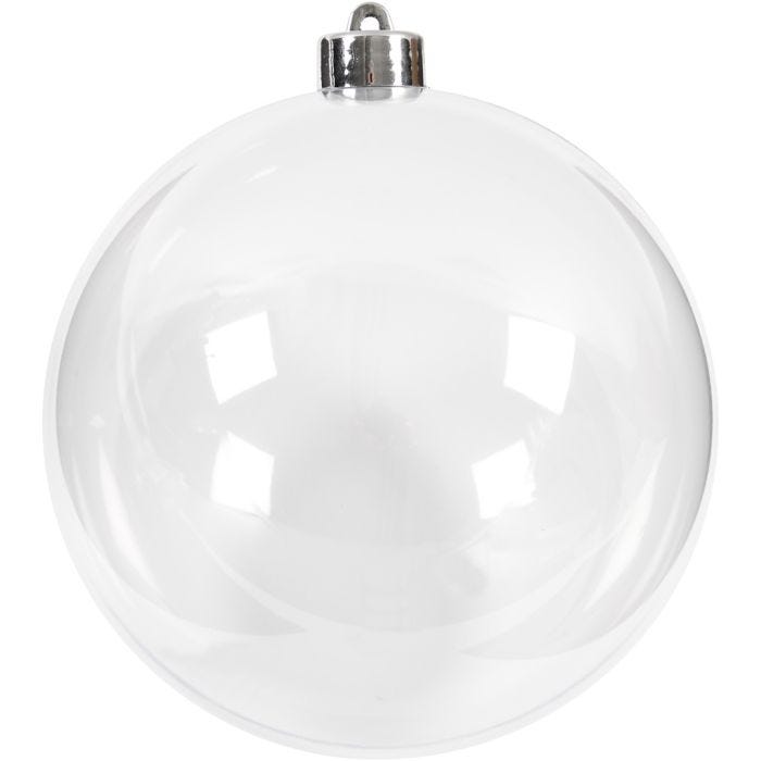 Deco ballen, 13,6 cm, transparant, 1 stuk