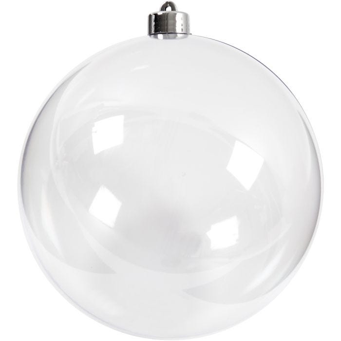 Deco ballen, 15,6 cm, transparant, 1 stuk