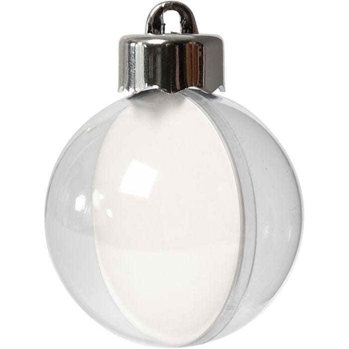 Deco ballen, d 5 cm, transparant, 10stuk/ 1 doos