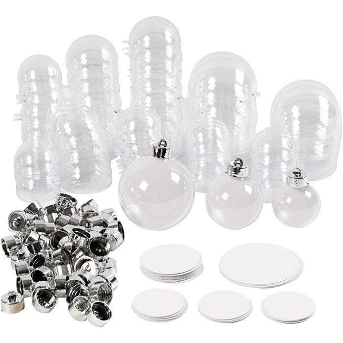 Deco ballen, d 5+6+8 cm, 60stuk/ 1 doos
