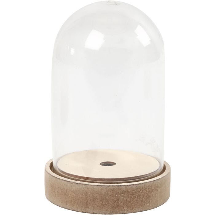 Stolp op houten voet, 12,5 cm, 8 cm, 1 doos