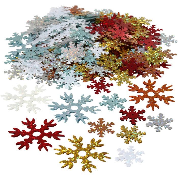Pailletten, 25+45 mm, diverse kleuren, 250gr/ 1 doos