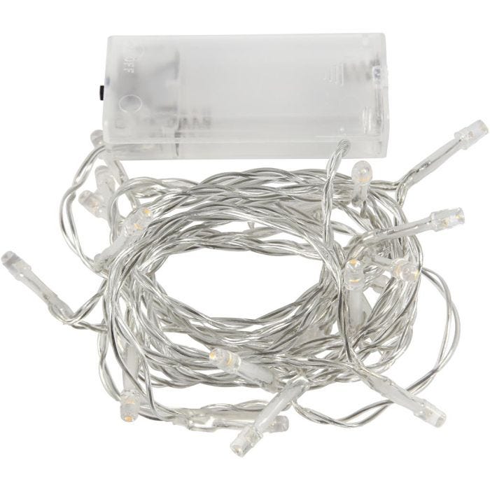 LED verlichtingssnoer, L: 3,15 M, transparant, 1 stuk