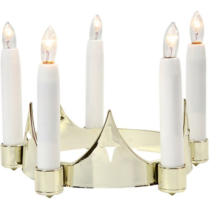 Lucia kroon, H: 14 cm, d 15-19 cm, 1 stuk