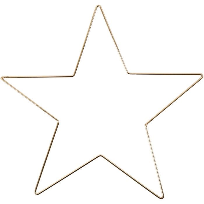 Ster, 30 cm, 3 mm, goud, 1 stuk