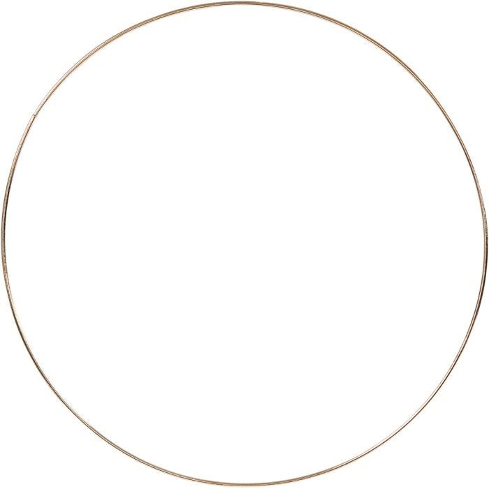 Metalen draadring, 30 cm, 3 mm, goud, 1 stuk