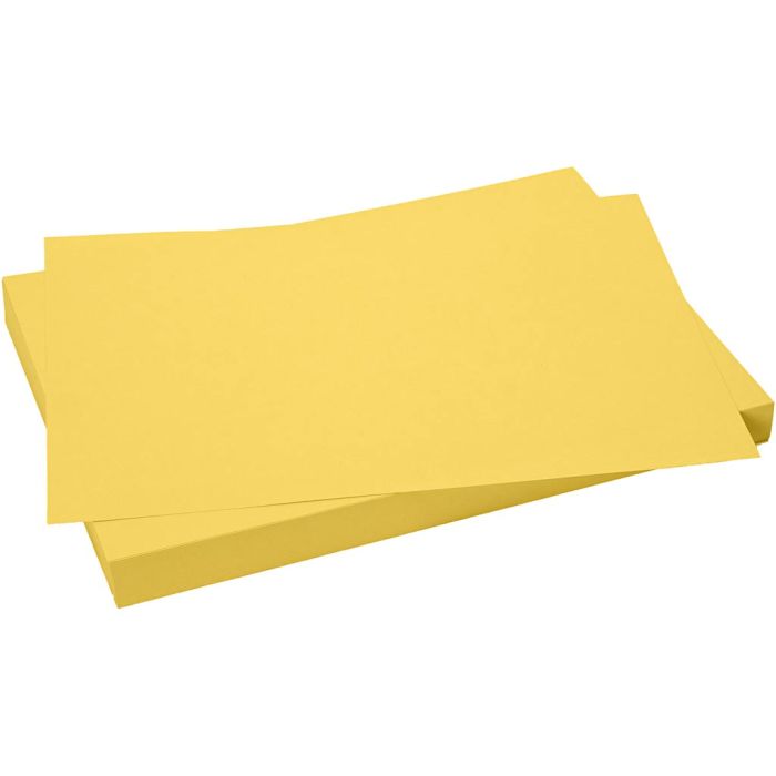Karton, vel 50x70 cm, 270 gr, sun yellow, 10 vel/ 1 doos