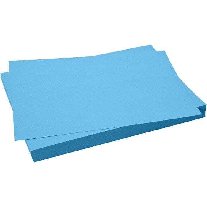 Karton, vel 50x70 cm, afm 50x70 cm, 270 gr, turquoise, 100 vel/ 1 doos