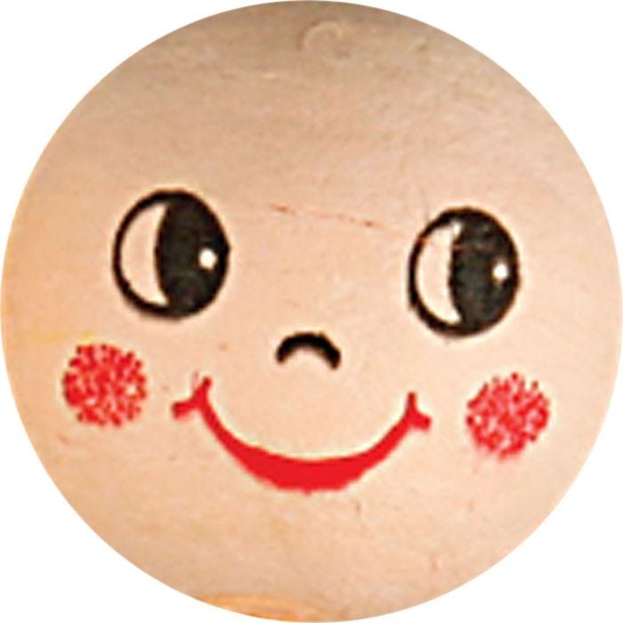 Hoofden, 22 mm, licht beige, 10stuk/ 1 doos