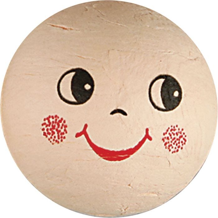 Hoofden, 40 mm, licht beige, 5stuk/ 1 doos