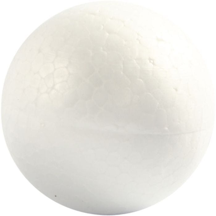 Ballen, d 5 cm, wit, 5 stuk/ 1 doos