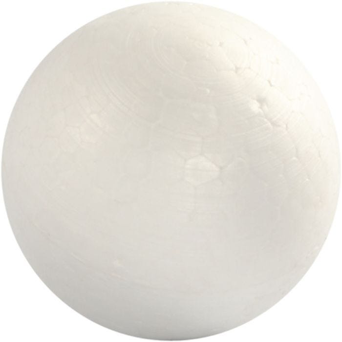Ballen, d 6 cm, wit, 5stuk/ 1 doos