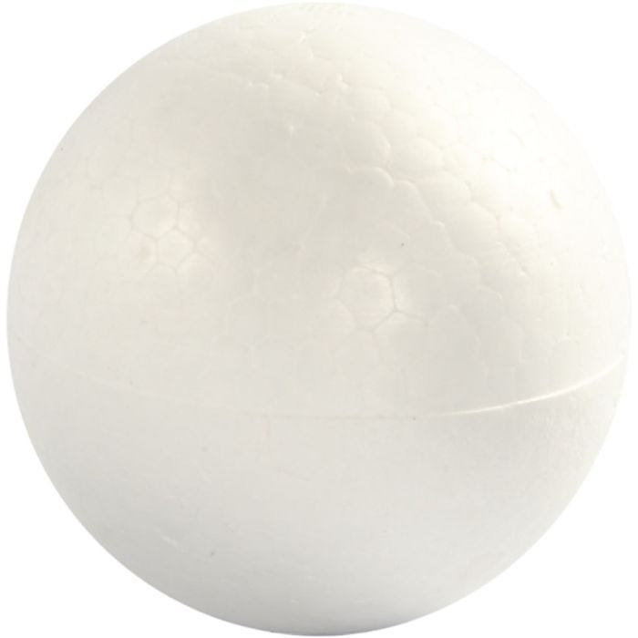 Ballen, d 7 cm, wit, 5 stuk/ 1 doos