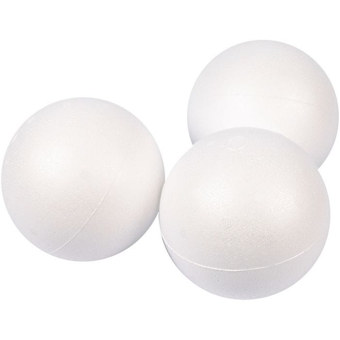 Ballen, d 10 cm, wit, 25 stuk/ 1 doos