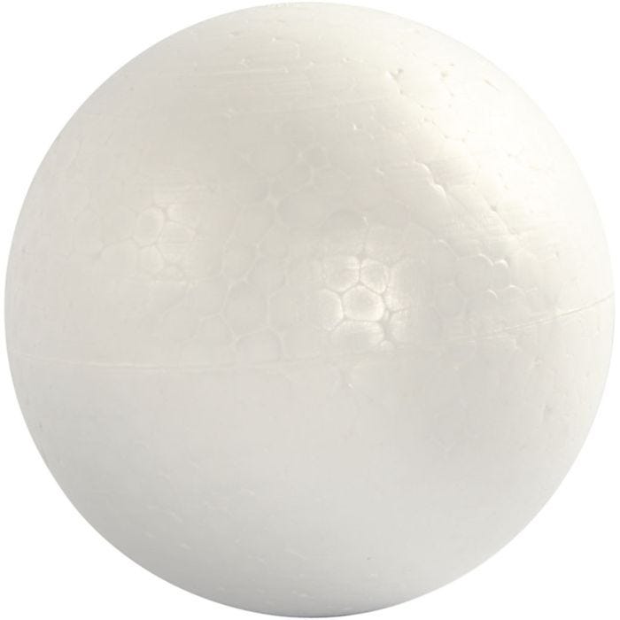 Ballen, d 12 cm, wit, 5 stuk/ 1 doos