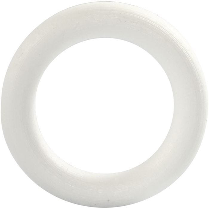 Ring, 12 cm, 20 mm, wit, 1 stuk
