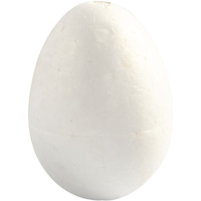 Eieren, 6 cm, wit, 5stuk/ 1 doos