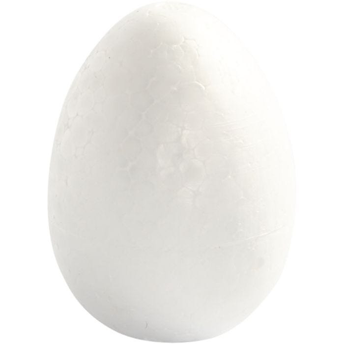 Eieren, H: 8 cm, wit, 5stuk/ 1 doos