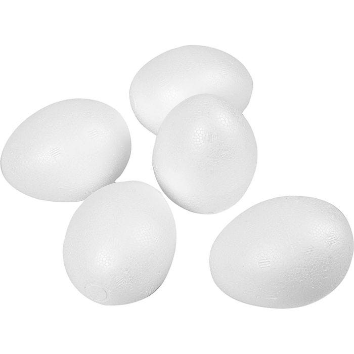 Eieren, H: 8 cm, wit, 50stuk/ 1 doos