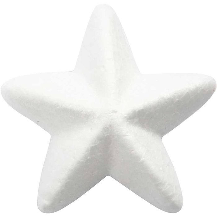 Sterren, 6 cm, wit, 50stuk/ 1 doos