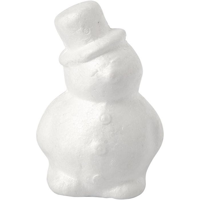 Sneeuwpop, 17 cm, wit, 1 stuk