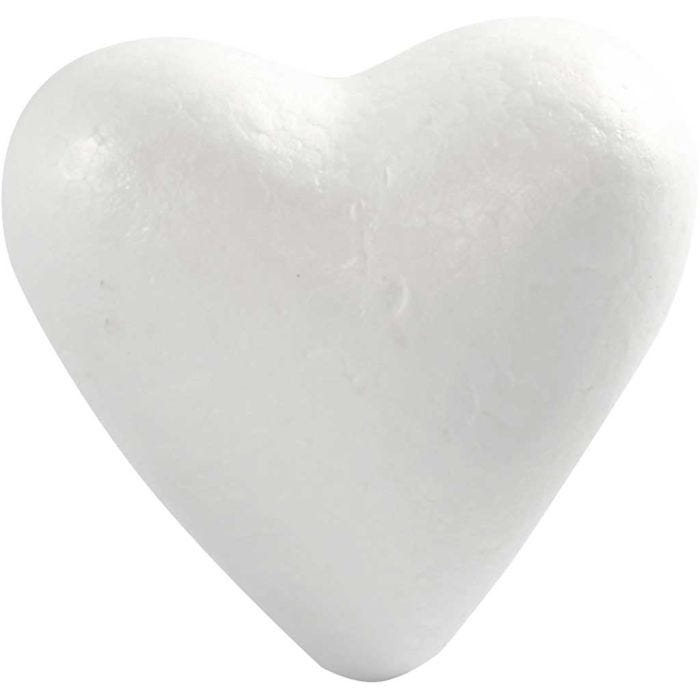 Harten, H: 11 cm, D: 5 cm, B: 11,5 cm, wit, 25stuk/ 1 doos