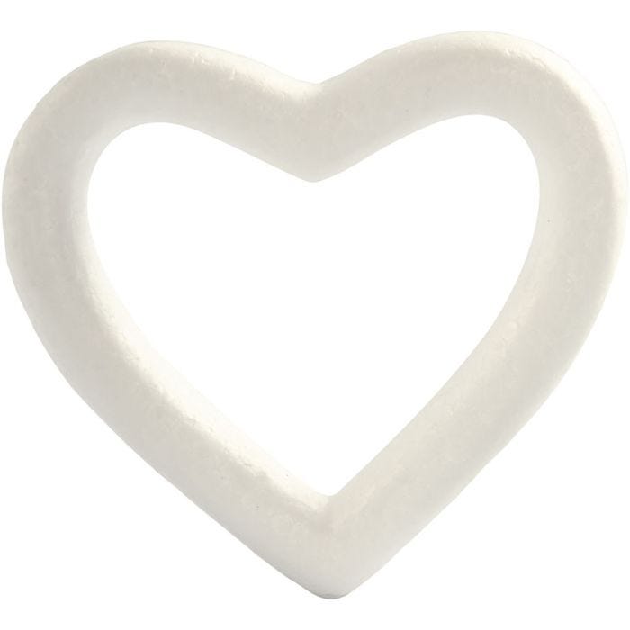 Hart, 12,5 cm, 2,5 cm, 13,5 cm, wit, 1 stuk