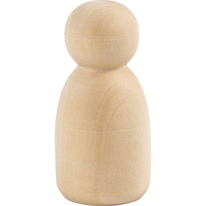 Houten figuur, Ovaal, H: 6 cm, 5 stuk/ 1 doos